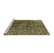 Sideview of Machine Washable Industrial Modern Dark Bronze Brown Rug, wshurb1041