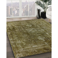 Mid-Century Modern Dark Bronze Brown Oriental Rug, urb1041