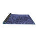 Sideview of Oriental Blue Industrial Rug, urb1041blu