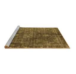 Sideview of Machine Washable Oriental Brown Industrial Rug, wshurb1041brn