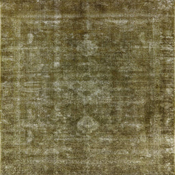 Square Mid-Century Modern Dark Bronze Brown Oriental Rug, urb1041