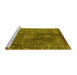 Sideview of Machine Washable Oriental Yellow Industrial Rug, wshurb1041yw