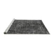 Sideview of Machine Washable Oriental Gray Industrial Rug, wshurb1041gry