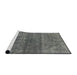 Sideview of Machine Washable Industrial Modern Gunmetal Gray Rug, wshurb1042