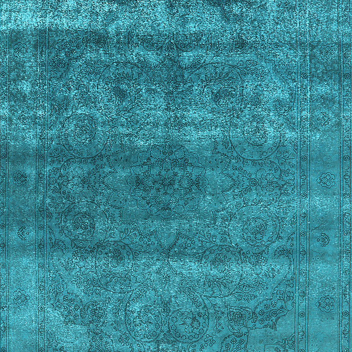 Machine Washable Oriental Light Blue Industrial Rug, wshurb1042lblu