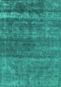 Oriental Turquoise Industrial Rug, urb1042turq