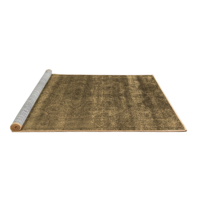 Sideview of Machine Washable Oriental Brown Industrial Rug, wshurb1042brn