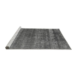 Sideview of Machine Washable Oriental Gray Industrial Rug, wshurb1042gry