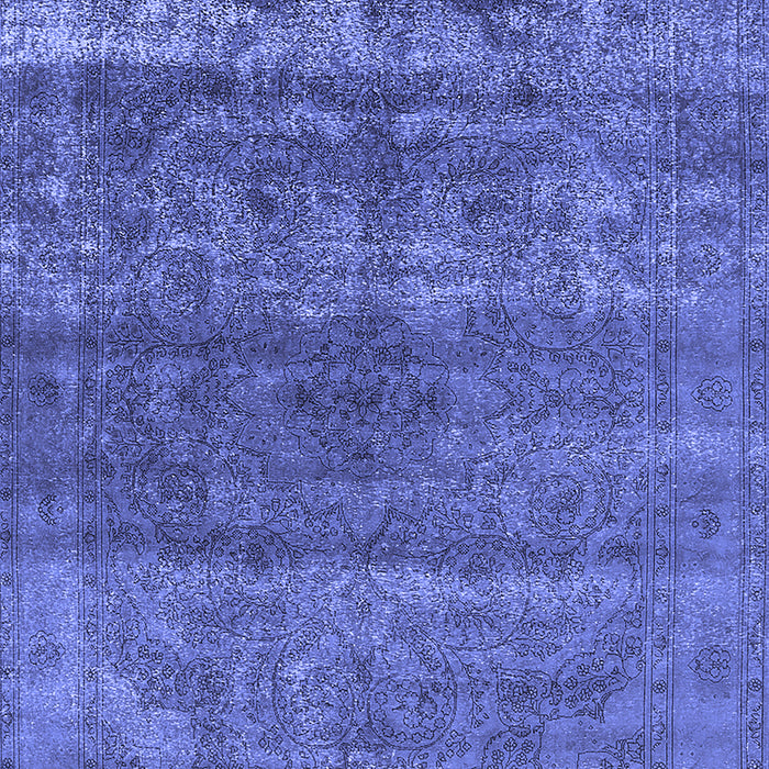 Machine Washable Oriental Blue Industrial Rug, wshurb1042blu