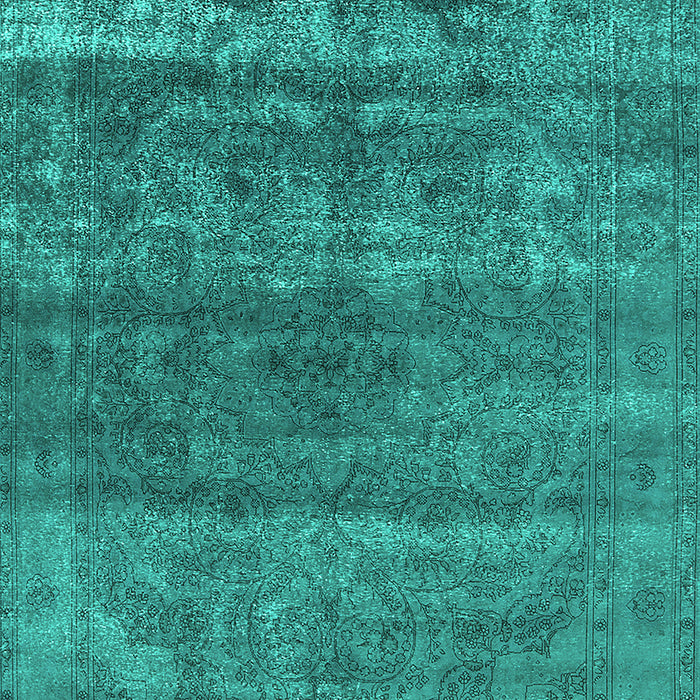 Machine Washable Oriental Turquoise Industrial Area Rugs, wshurb1042turq
