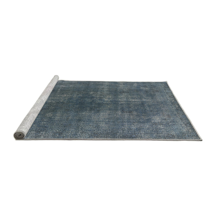 Sideview of Machine Washable Industrial Modern Slate Gray Rug, wshurb1043