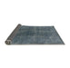 Sideview of Mid-Century Modern Slate Gray Oriental Rug, urb1043