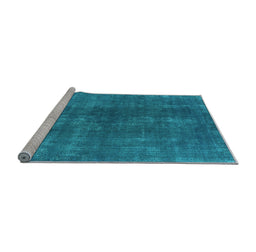 Sideview of Machine Washable Oriental Light Blue Industrial Rug, wshurb1043lblu
