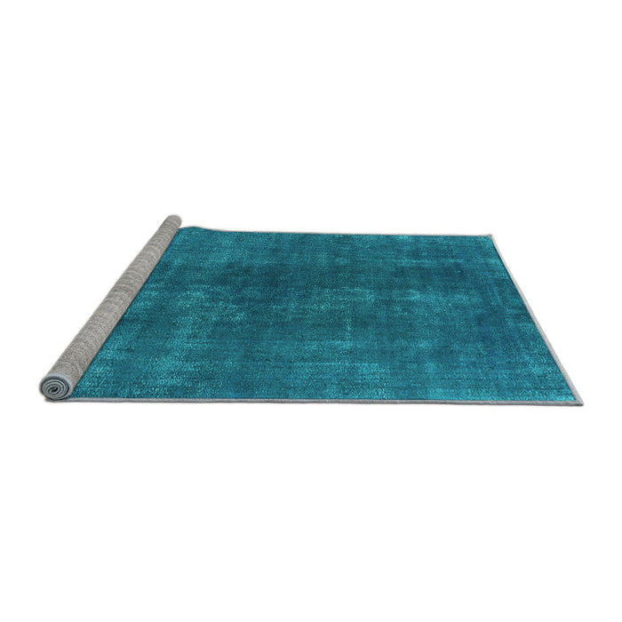 Sideview of Machine Washable Oriental Light Blue Industrial Rug, wshurb1043lblu