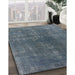 Machine Washable Industrial Modern Slate Gray Rug in a Family Room, wshurb1043