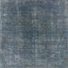 Square Mid-Century Modern Slate Gray Oriental Rug, urb1043