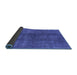 Sideview of Oriental Blue Industrial Rug, urb1043blu