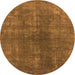 Round Oriental Orange Industrial Rug, urb1043org