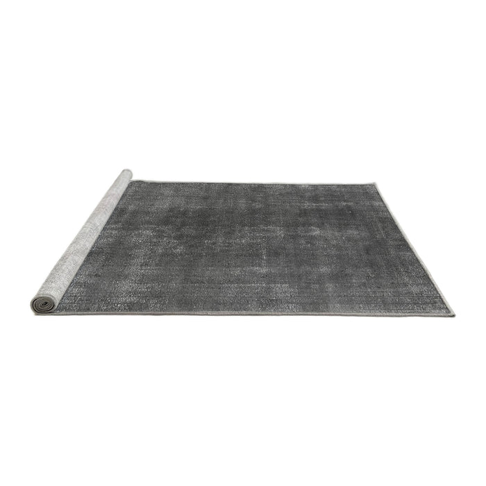 Sideview of Machine Washable Oriental Gray Industrial Rug, wshurb1043gry