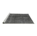 Sideview of Machine Washable Oriental Gray Industrial Rug, wshurb1043gry