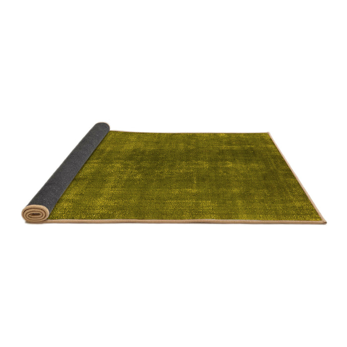 Sideview of Oriental Yellow Industrial Rug, urb1043yw