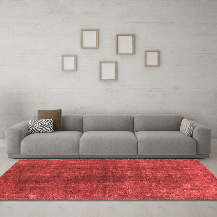 Industrial Red Washable Rugs