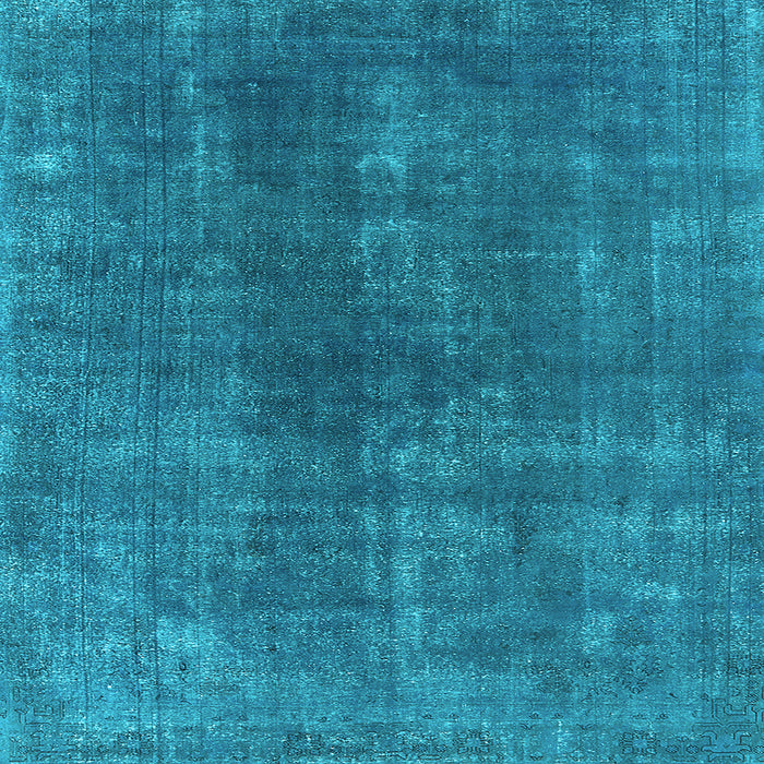 Square Machine Washable Oriental Light Blue Industrial Rug, wshurb1043lblu