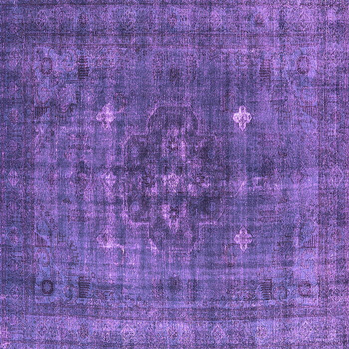 Square Machine Washable Oriental Purple Industrial Area Rugs, wshurb1044pur