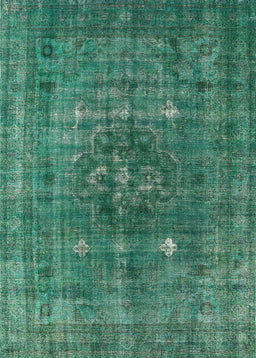 Mid-Century Modern Sea Green Oriental Rug, urb1044