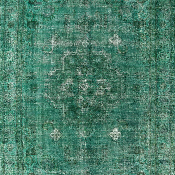 Mid-Century Modern Sea Green Oriental Rug, urb1044