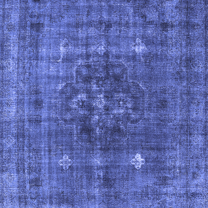 Machine Washable Oriental Blue Industrial Rug, wshurb1044blu