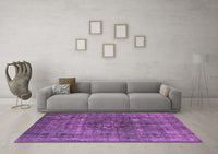 Machine Washable Oriental Pink Industrial Rug, wshurb1044pnk