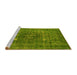 Sideview of Machine Washable Oriental Yellow Industrial Rug, wshurb1044yw