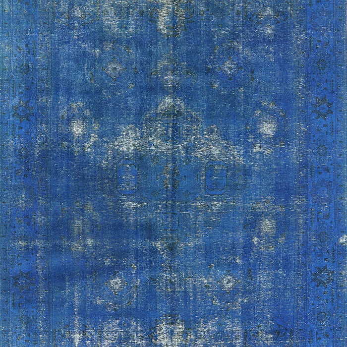 Mid-Century Modern Blue Persian Rug, urb1045