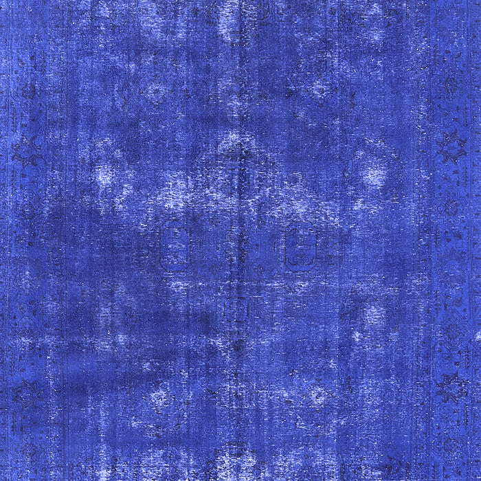 Machine Washable Persian Blue Bohemian Rug, wshurb1045blu