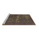 Sideview of Machine Washable Persian Brown Bohemian Rug, wshurb1045brn