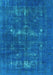Machine Washable Persian Light Blue Bohemian Rug, wshurb1045lblu