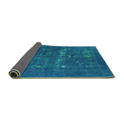 Sideview of Persian Turquoise Bohemian Rug, urb1045turq
