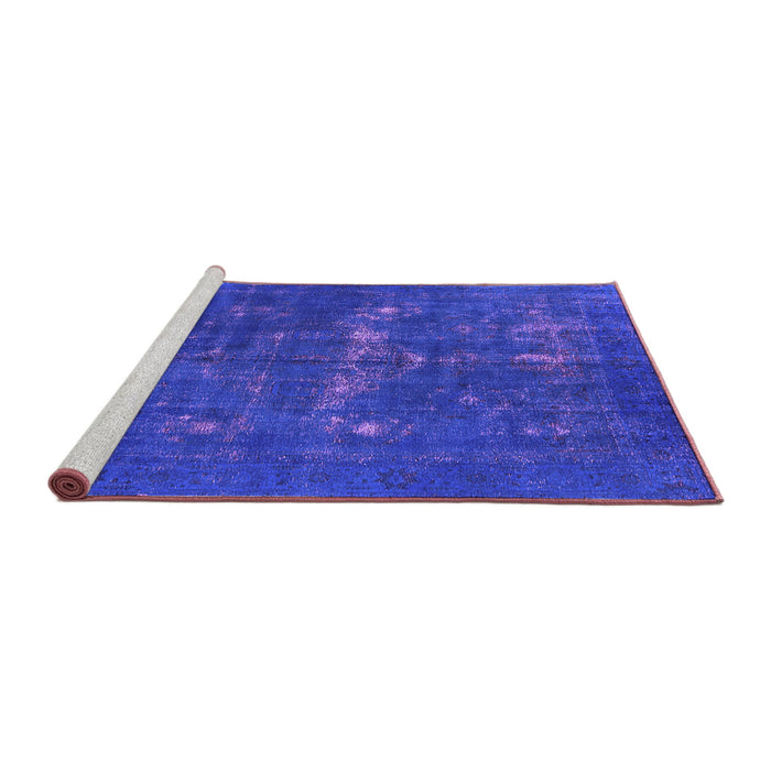 Sideview of Machine Washable Persian Purple Bohemian Area Rugs, wshurb1045pur