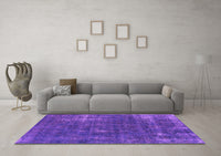 Machine Washable Oriental Purple Industrial Rug, wshurb1046pur