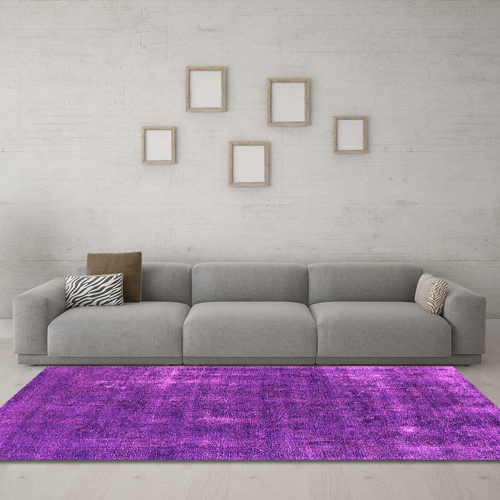 Machine Washable Oriental Pink Industrial Rug in a Living Room, wshurb1046pnk