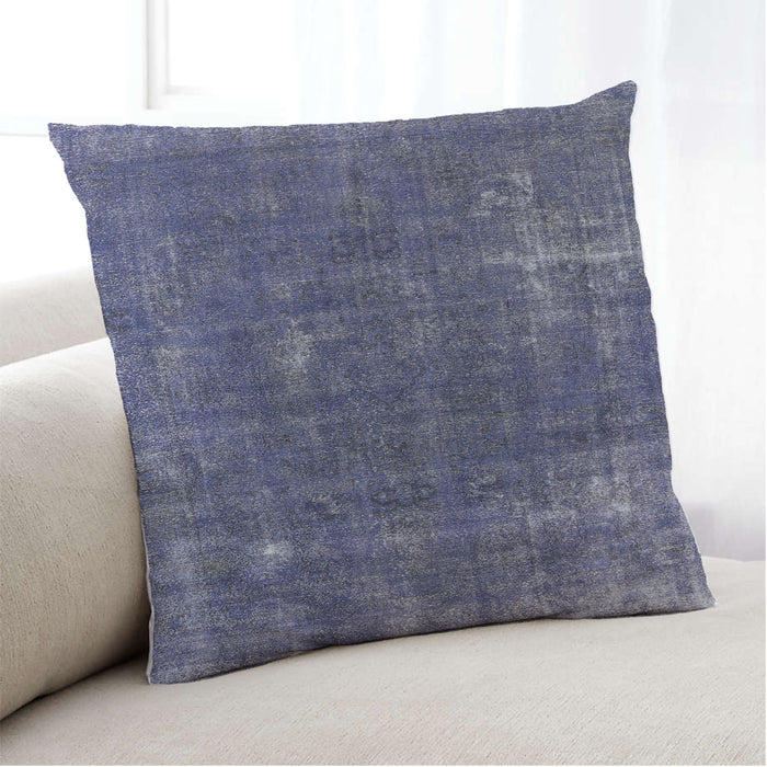 Lifestyle Image of Mid-Century Modern Urban Square Slate Blue Grey Blue Throw Pillow, 18 inch by 18 inch, pwurb1046