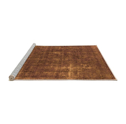 Sideview of Machine Washable Oriental Orange Industrial Area Rugs, wshurb1046org