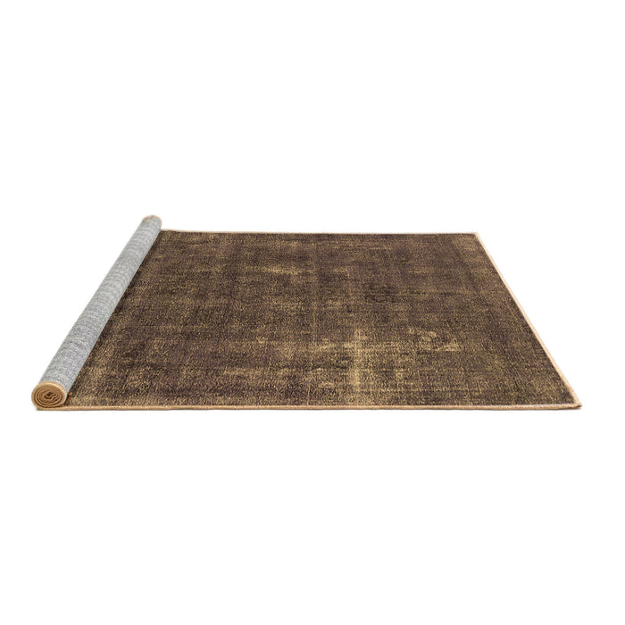 Sideview of Machine Washable Oriental Brown Industrial Rug, wshurb1046brn