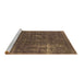 Sideview of Machine Washable Oriental Brown Industrial Rug, wshurb1046brn