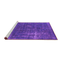 Sideview of Machine Washable Oriental Purple Industrial Area Rugs, wshurb1046pur