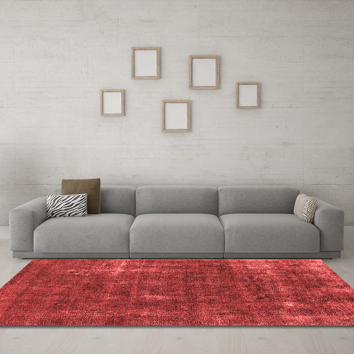 Industrial Red Washable Rugs