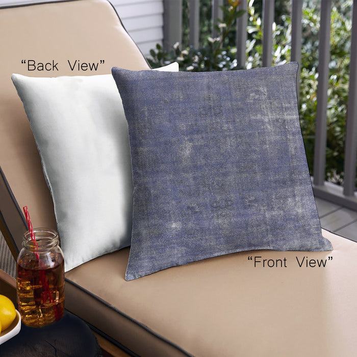 Front View of Mid-Century Modern Urban Square Slate Blue Grey Blue Throw Pillow, 18 inch by 18 inch, pwurb1046