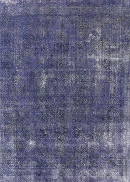 Mid-Century Modern Slate Blue Grey Oriental Rug, urb1046