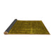 Sideview of Oriental Yellow Industrial Rug, urb1046yw